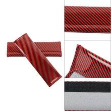 Load image into Gallery viewer, Brand New Universal 2PCS Red Carbon Fiber Look Car Seat Belt Covers Shoulder Pad