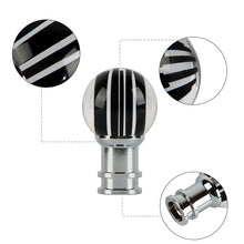 Load image into Gallery viewer, Brand New Universal Jdm Round Ball Crystal Clear Black Stripes Manual Car Racing Gear Shift Knob Shifter M12 M10 M8
