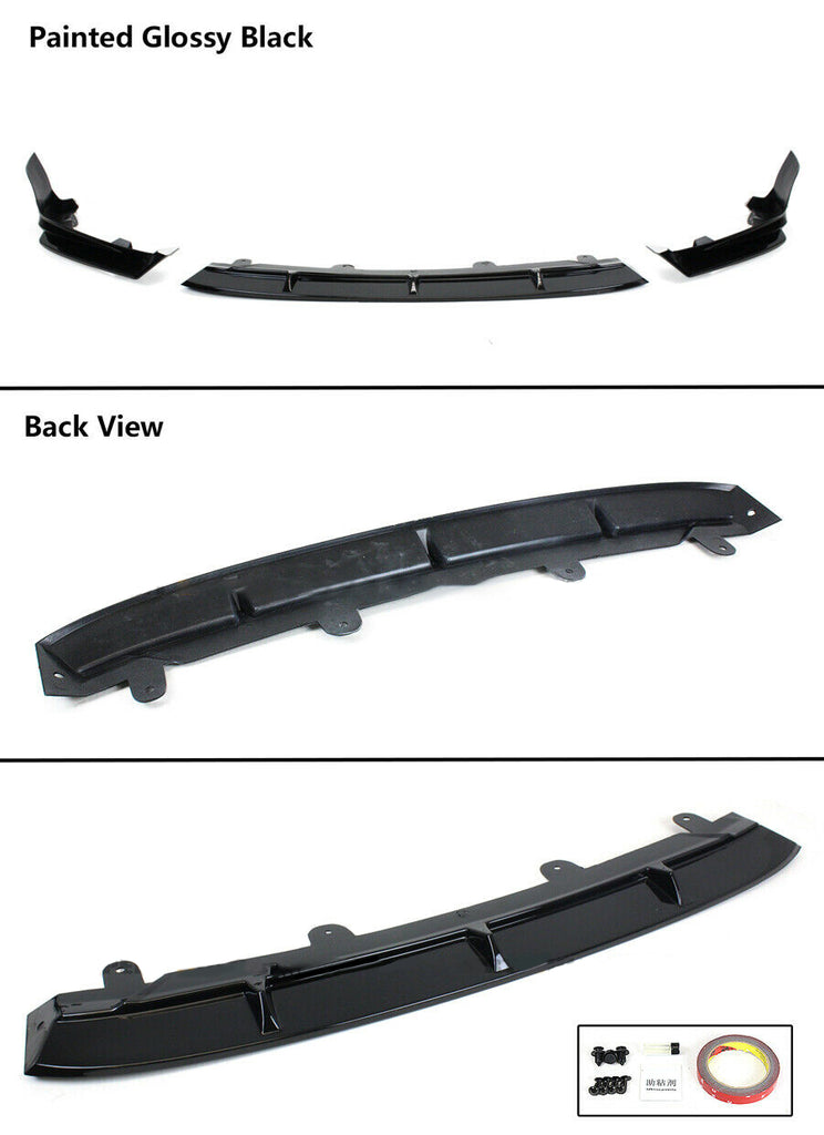 BRAND NEW 3PCS 2018-2020 Honda Accord Yofer Glossy Black Front Bumper Lip Splitter Kit