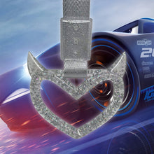 Load image into Gallery viewer, Brand New Devil Demon Heart Silver Glitter JDM TSURIKAWA Ring Subway Train Bus Handle Strap Charm Drift