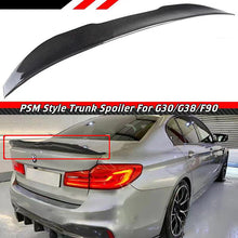 Load image into Gallery viewer, BRAND NEW 2017-2023 BMW G30 G38 5 SERIES F90 M5 PSM STYLE REAL CARBON FIBER TRUNK SPOILER WING