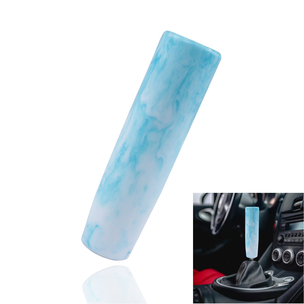 Brand New 12CM Universal Pearl Long White / Teal Stick Manual Car Gear Shift Knob Shifter M8 M10 M12