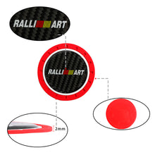 Load image into Gallery viewer, Brand New 2PCS Ralliart Real Carbon Fiber Car Cup Holder Pad Water Cup Slot Non-Slip Mat Universal