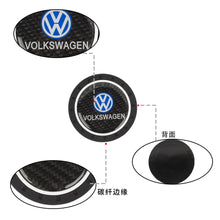 Load image into Gallery viewer, Brand New 2PCS VOLKSWAGEN Real Carbon Fiber Car Cup Holder Pad Water Cup Slot Non-Slip Mat Universal