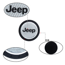 Load image into Gallery viewer, Brand New 2PCS Jeep Real Carbon Fiber Car Cup Holder Pad Water Cup Slot Non-Slip Mat Universal