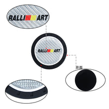 Load image into Gallery viewer, Brand New 2PCS Ralliart Real Carbon Fiber Car Cup Holder Pad Water Cup Slot Non-Slip Mat Universal