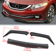 Load image into Gallery viewer, Brand New 3PCS 2013-2015 Honda Civic 4dr Sedan Carbon Fiber Front Bumper Lip Kit