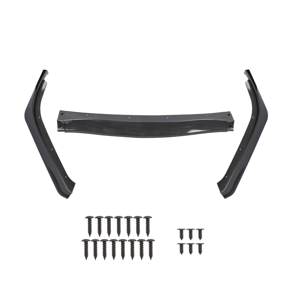 Brand New 3PCS 2013-2015 Honda Civic 4dr Sedan Carbon Fiber Front Bumper Lip Kit