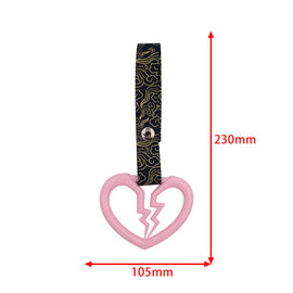 Brand New Broken Heart Pink JDM TSURIKAWA Ring Subway Train Bus Handle Strap Charm Drift