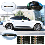 Brand New 8PCS Cadillac Real Carbon Fiber Black Car Trunk Side Fenders Door Badge Scratch Guard Sticker