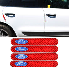 Load image into Gallery viewer, Brand New 4PCS Ford Racing Real Carbon Fiber Red Car Trunk Side Fenders Door Badge Scratch Guard Sticker