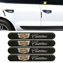 Load image into Gallery viewer, Brand New 4PCS Cadillac Real Carbon Fiber Black Car Trunk Side Fenders Door Badge Scratch Guard Sticker