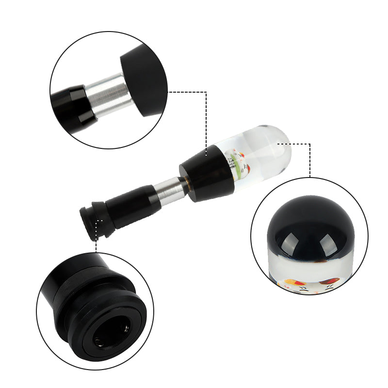 Brand New Universal JDM Fortune Cat Crystal Automatic Car Gear Shift Knob Shifter