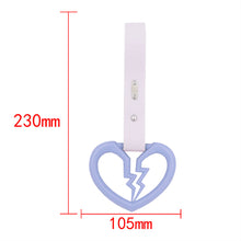 Load image into Gallery viewer, Brand New Broken Heart Light Blue JDM TSURIKAWA Ring Subway Train Bus Handle Strap Charm Drift