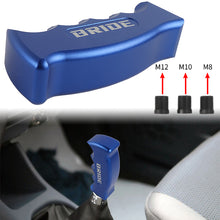 Load image into Gallery viewer, Brand New Bride Universal Blue Aluminum Slotted Pistol Grip Handle Manual Gear Shift Knob Shifter M8 M10 M12