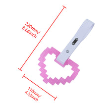 Load image into Gallery viewer, Brand New Minecraft Heart H-Pink (Glows in the Dark) JDM TSURIKAWA Ring Subway Train Bus White Handle Strap Charm Drift