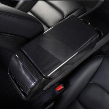 Load image into Gallery viewer, Brand New Real Carbon Fiber Center Console Armrest Box Cover For 2017-2023 Tesla Model 3 &amp; Model Y