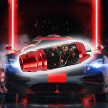 Load image into Gallery viewer, Brand New Universal Sakura Flower Real Carbon Fiber Red Aluminum Automatic Transmission Racing Gear Shift Knob