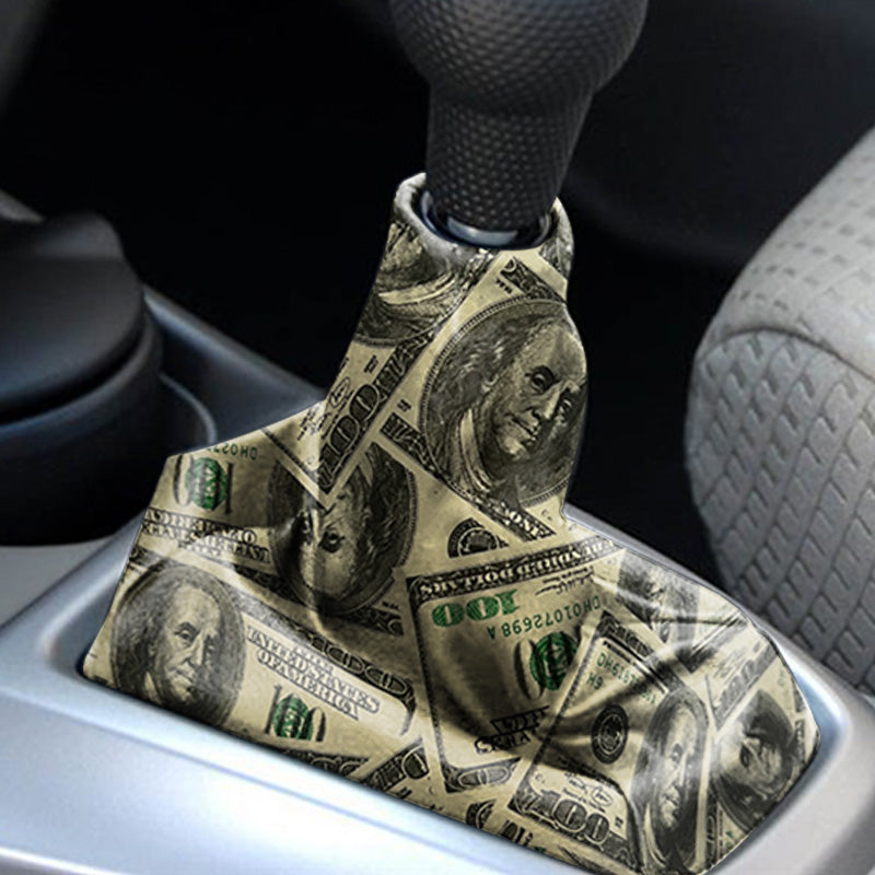 Brand New One Hundred Dollar Design Cloth Hyper Fabric Shift Boot Cover MT/AT Car Universal