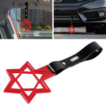 Load image into Gallery viewer, Brand New Hexagram Shaped Red JDM TSURIKAWA Subway Bus Black Handle Strap Charm Drift