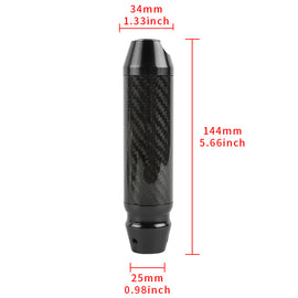 Brand New Universal Real Carbon Fiber Black Aluminum Automatic Transmission Racing Gear Shift Knob