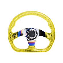 Load image into Gallery viewer, Brand New JDM Universal 6-Hole 326mm Vip Yellow Crystal Bubble Neo Chrome Steering Wheel