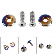 Load image into Gallery viewer, Brand New 2PCS JDM Mugen Power Burnt Blue License Plate Frame Bolts Screws Fasteners Universal