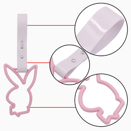 Brand New Playboy Bunny Shaped Pink JDM TSURIKAWA Subway Bus Handle Strap Charm Drift