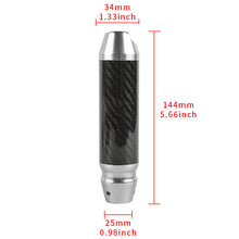 Load image into Gallery viewer, Brand New Universal Real Carbon Fiber Silver Aluminum Automatic Transmission Racing Gear Shift Knob