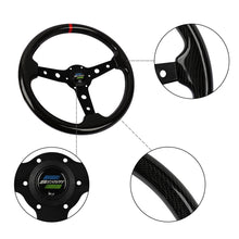 Load image into Gallery viewer, Brand New 350mm 14&quot; Universal JDM SPOON SPORTS Black Real Carbon Fiber Steering Wheel