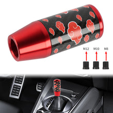 Load image into Gallery viewer, Brand New 9CM Universal Naruto Akatsuki Cloud Red Carbon Fiber Manual Gear Stick Shift Knob Lever Shifter M12 M10 M8