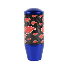 Load image into Gallery viewer, Brand New 9CM Universal Naruto Akatsuki Cloud Blue Carbon Fiber Manual Gear Stick Shift Knob Lever Shifter M12 M10 M8