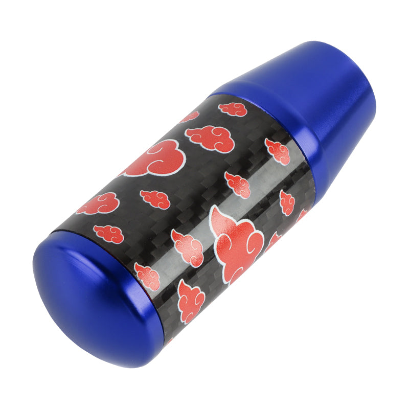 Brand New 9CM Universal Naruto Akatsuki Cloud Blue Carbon Fiber Manual Gear Stick Shift Knob Lever Shifter M12 M10 M8