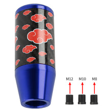 Load image into Gallery viewer, Brand New 9CM Universal Naruto Akatsuki Cloud Blue Carbon Fiber Manual Gear Stick Shift Knob Lever Shifter M12 M10 M8