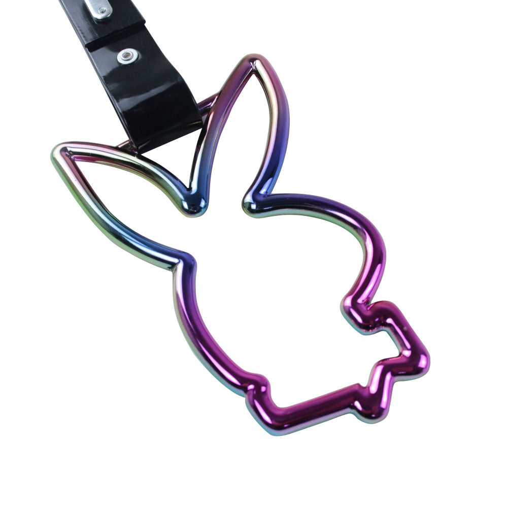 Brand New Playboy Bunny Shaped Neo Chrome JDM TSURIKAWA Subway Bus Handle Strap Charm Drift
