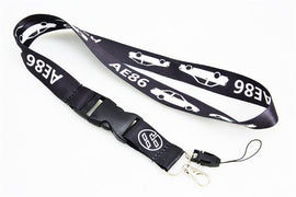 BRAND NEW AE86 Car Keychain Tag Rings Keychain JDM GT86 AE86 Drift Lanyard Black