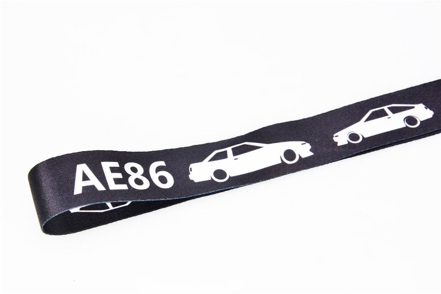 BRAND NEW AE86 Car Keychain Tag Rings Keychain JDM GT86 AE86 Drift Lanyard Black