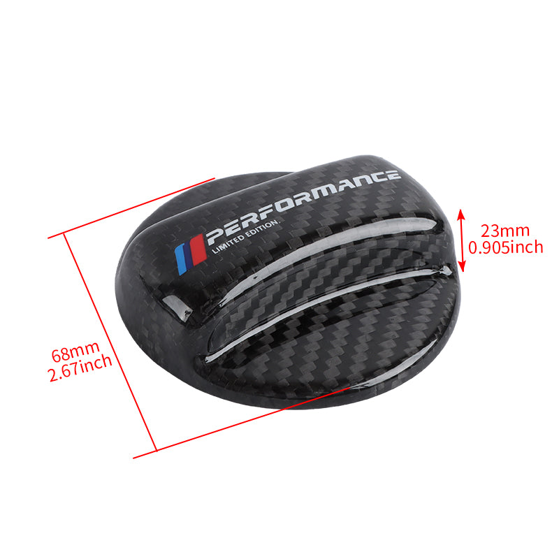 BRAND NEW UNIVERSAL M PERFORMANCE Real Carbon Fiber Gas Fuel Cap Cover For BMW
