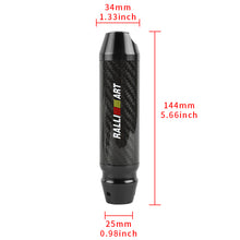 Load image into Gallery viewer, Brand New Ralliart Universal Real Carbon Fiber Black Aluminum Automatic Transmission Racing Gear Shift Knob