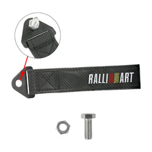 Load image into Gallery viewer, Brand New Ralliart Carbon Fiber High Strength Tow Towing Strap Hook For Front / REAR BUMPER JDM