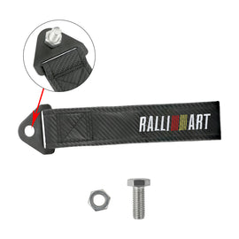 Brand New Ralliart Carbon Fiber High Strength Tow Towing Strap Hook For Front / REAR BUMPER JDM