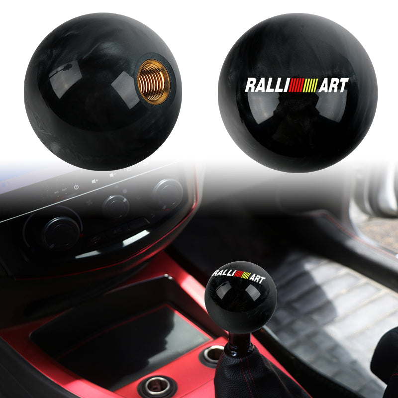 Brand New Universal Ralliart JDM Black Pearl 54mm Round Ball SHIFT KNOB M8 M10 M12