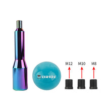 Load image into Gallery viewer, Brand New Universal Bride Pearl Teal Ball Manual Gear Stick Shift Knob M8 M10 M12 &amp; Neo Chrome Shifter Extender Extension