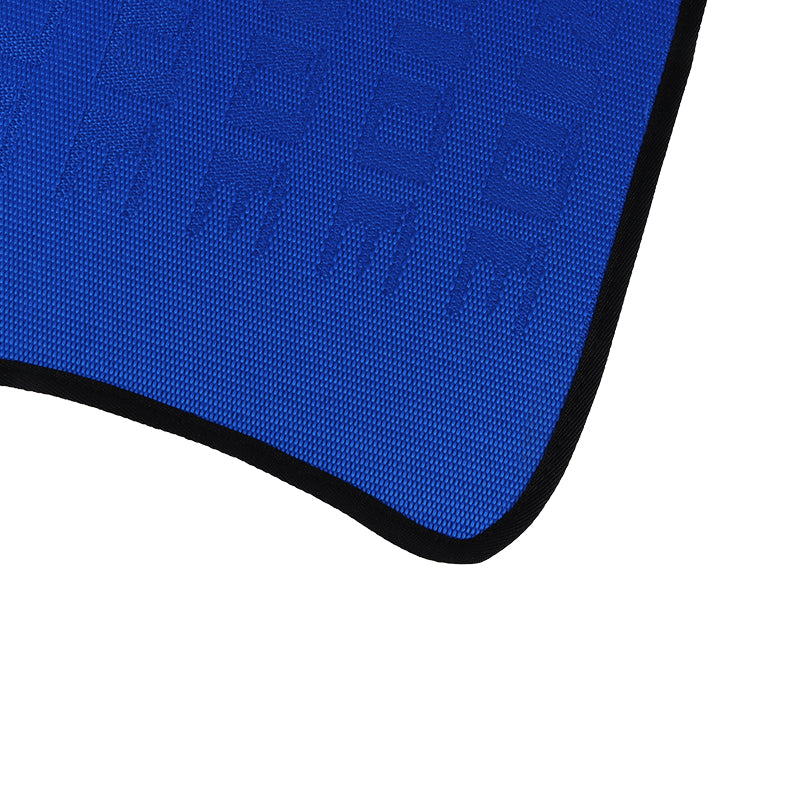 Brand New 4PCS UNIVERSAL BRIDE BLUE Racing Fabric Car Floor Mats Interior Carpets