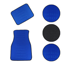 Load image into Gallery viewer, Brand New 4PCS UNIVERSAL BRIDE BLUE Racing Fabric Car Floor Mats Interior Carpets