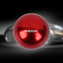 Load image into Gallery viewer, BRAND NEW UNIVERSAL BRIDE JDM Aluminum Red Round Ball Manual Gear Stick Shift Knob Universal M8 M10 M12
