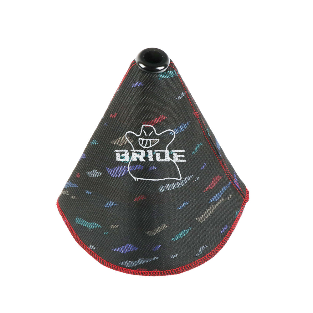 BRAND NEW UNIVERSAL JDM BLACK BRIDE Style Shift Knob Shifter Boot Cover Red Stitch AT/MT Universal