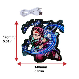 BRAND NEW DEMON SLAYER JDM Glow Panel Electric Lamp Interior LED Light Sticker Window Flashing