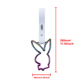 Brand New Playboy Bunny Shaped Neo Chrome JDM TSURIKAWA Subway Bus Handle Strap Charm Drift