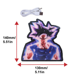 BRAND NEW DRAGON BALL Z GOKU JDM Glow Panel Electric Lamp Interior LED Light Sticker Window Flashing
